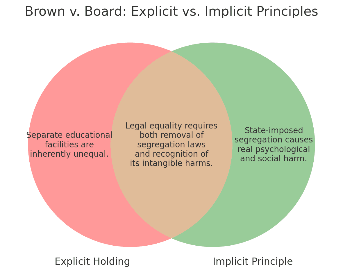Brown V. Board- Explicit Vs. Implicit Principles