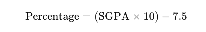 SGPA to Percentage